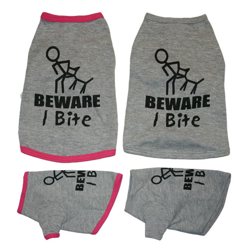 Beware I Bite Dog Shirt