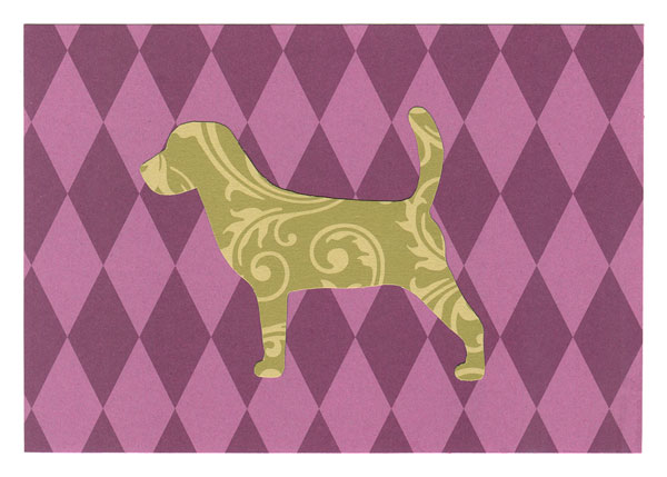 Beagle 5 1/8" x 7" Blank Card