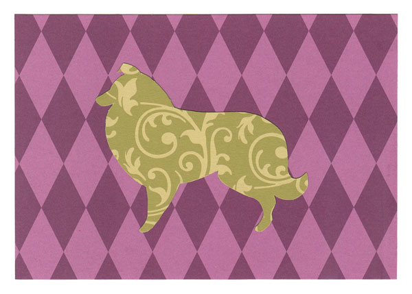 Collie 5 1/8" x 7" Blank Card