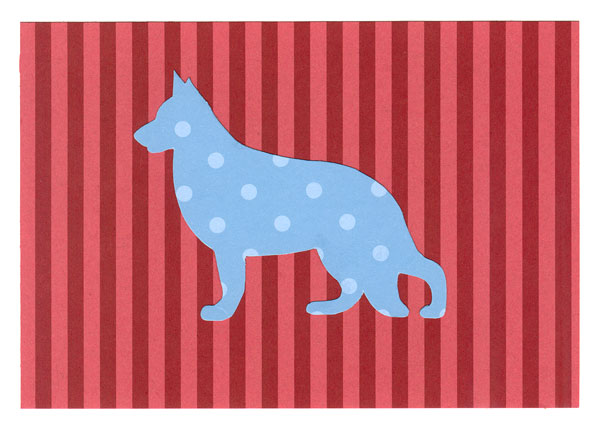 German Shepherd 5 1/8" x 7" Blank Card