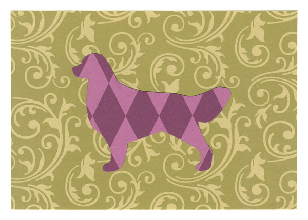 Golden Retriever 5 1/8" x 7" Blank Card