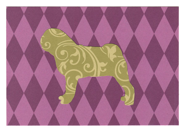 Pug 5 1/8" x 7" Blank Card