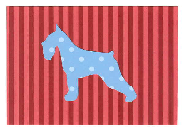 Schnauzer 5 1/8" x 7" Blank Card