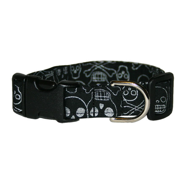 Skulls Silver Pet Collar