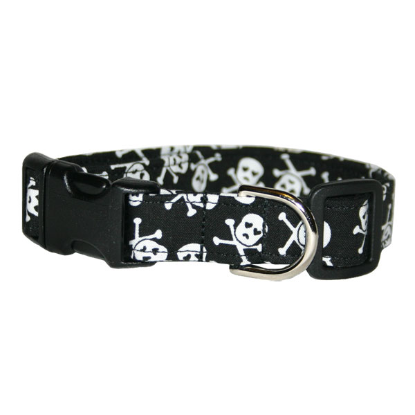 Skulls Black Pet Collar