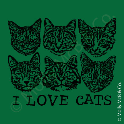 I Love Cats Womens Tee