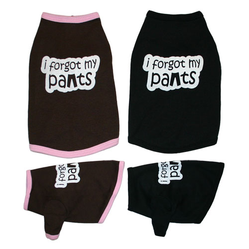 I Forgot My Pants Dog Shirt