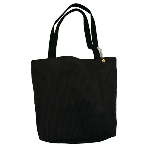 Dark Brown Corduroy Tote Bag