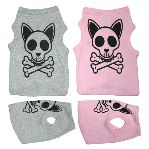 Dog Skull & Crossbones Dog Tank Top