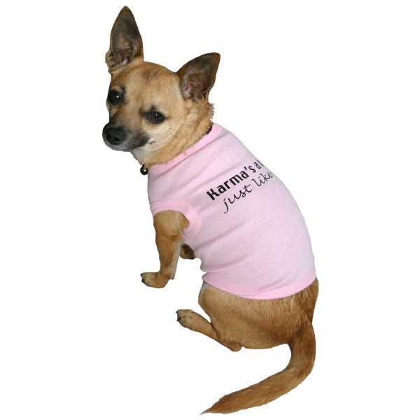 Karma's a Bitch just like me Dog Tank Top