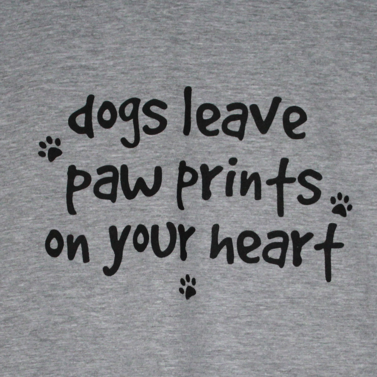 Dogs Leave Pawprints On Your Heart Mens/Unisex Tee
