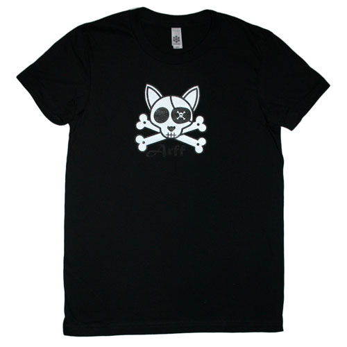 Pirate Dog Skull & Crossbones Womens Tee