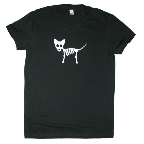 Skeleton Dog Womens Tee